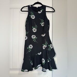 Banana Republic Black Dress with White Floral Accents